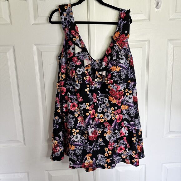 LADIES SWIMSUITS FOR ALL ONEPIECE FLOWERED PADDED BRA DRESS SWIMSUIT SIZE 30 - Picture 1 of 11